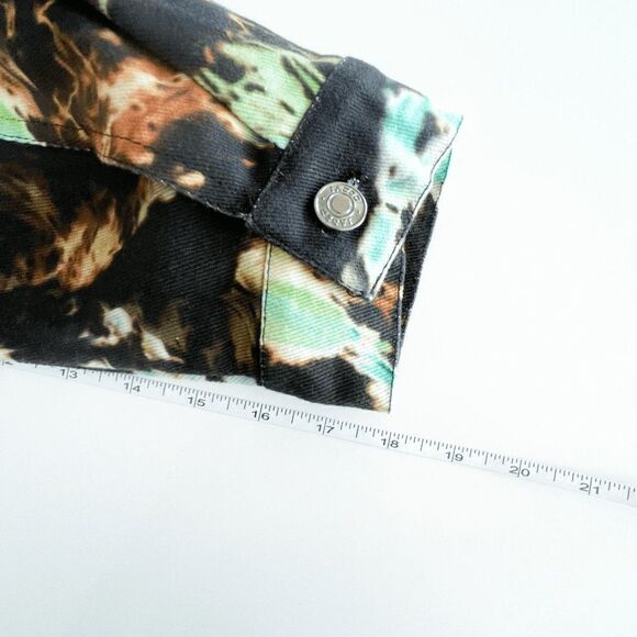 Jaded London Mens Denim Jacket Button Front Long Sleeve Colourblock Small - Picture 7 of 8